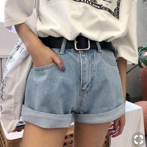 Vintage high waisted denim shorts